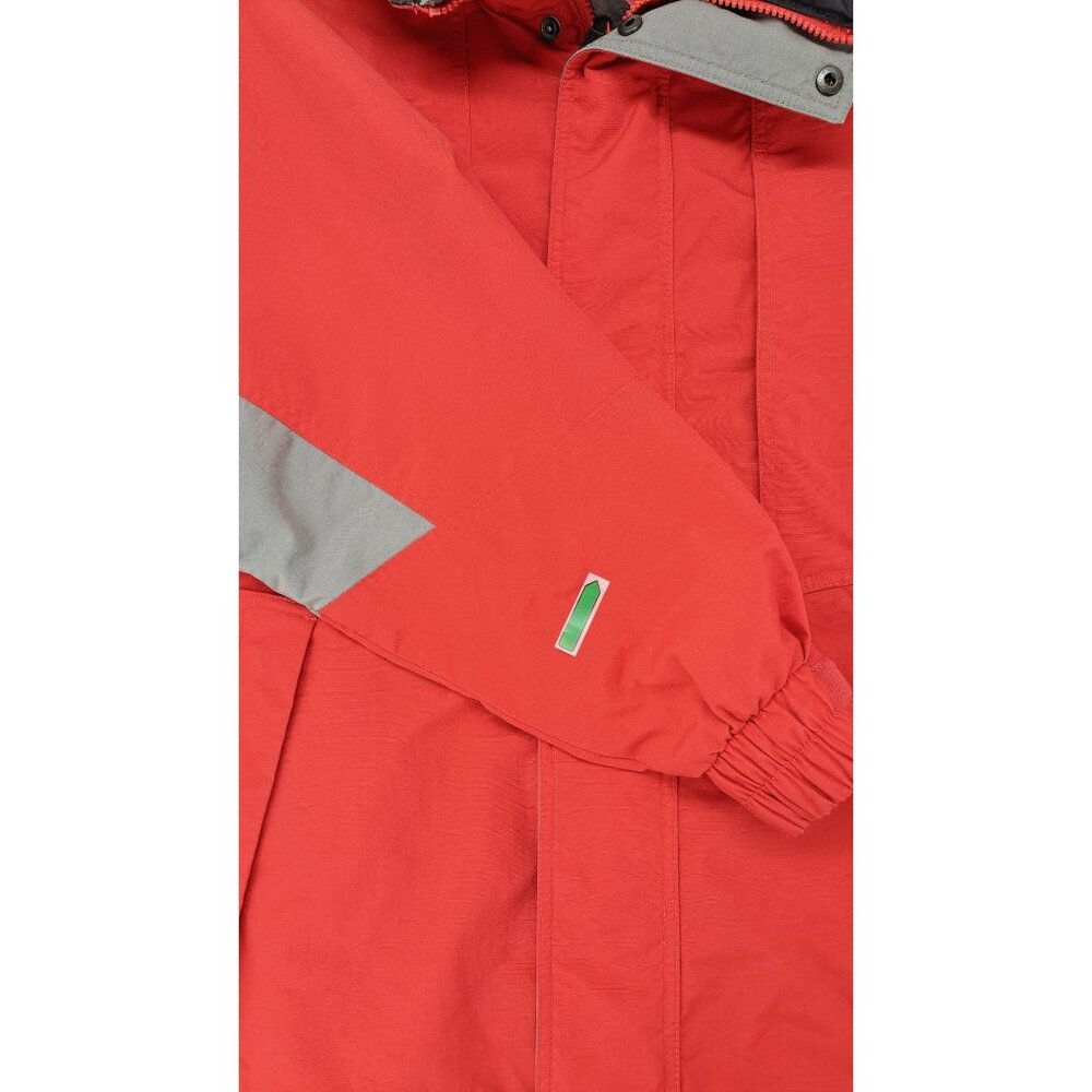 Vintage Columbia Men XL Red Black Gray Jacket Zip Snap Toggle Hem Windbreaker - Picture 12 of 13